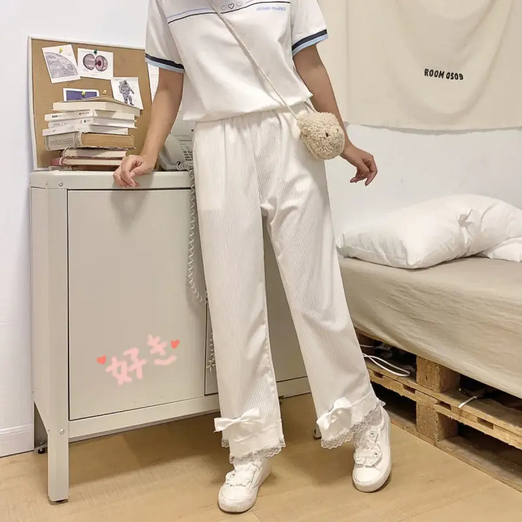Kawaii High Waist Corduroy Lolita Pants