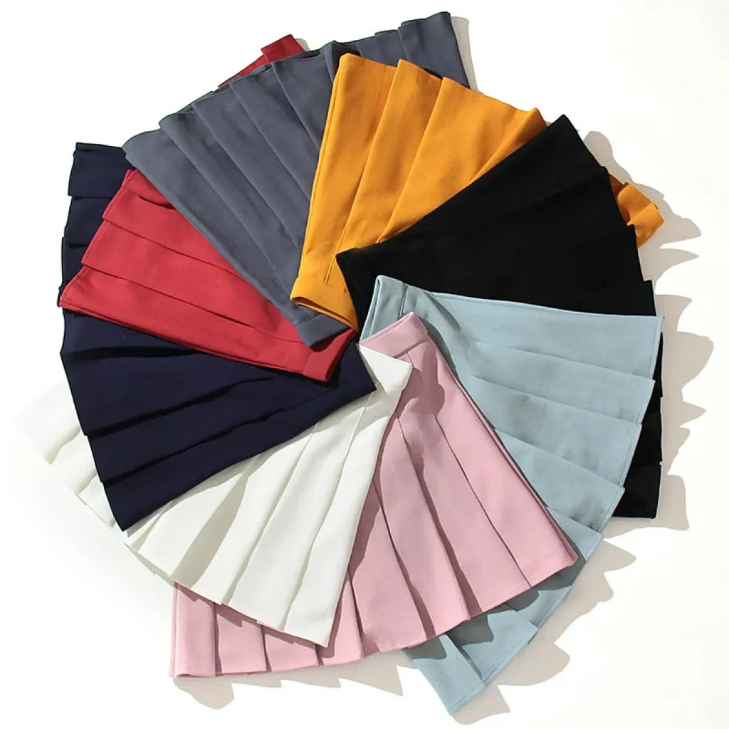 High Waist Pleated Skirt – Kawaii Harajuku Lolita Sailor Style