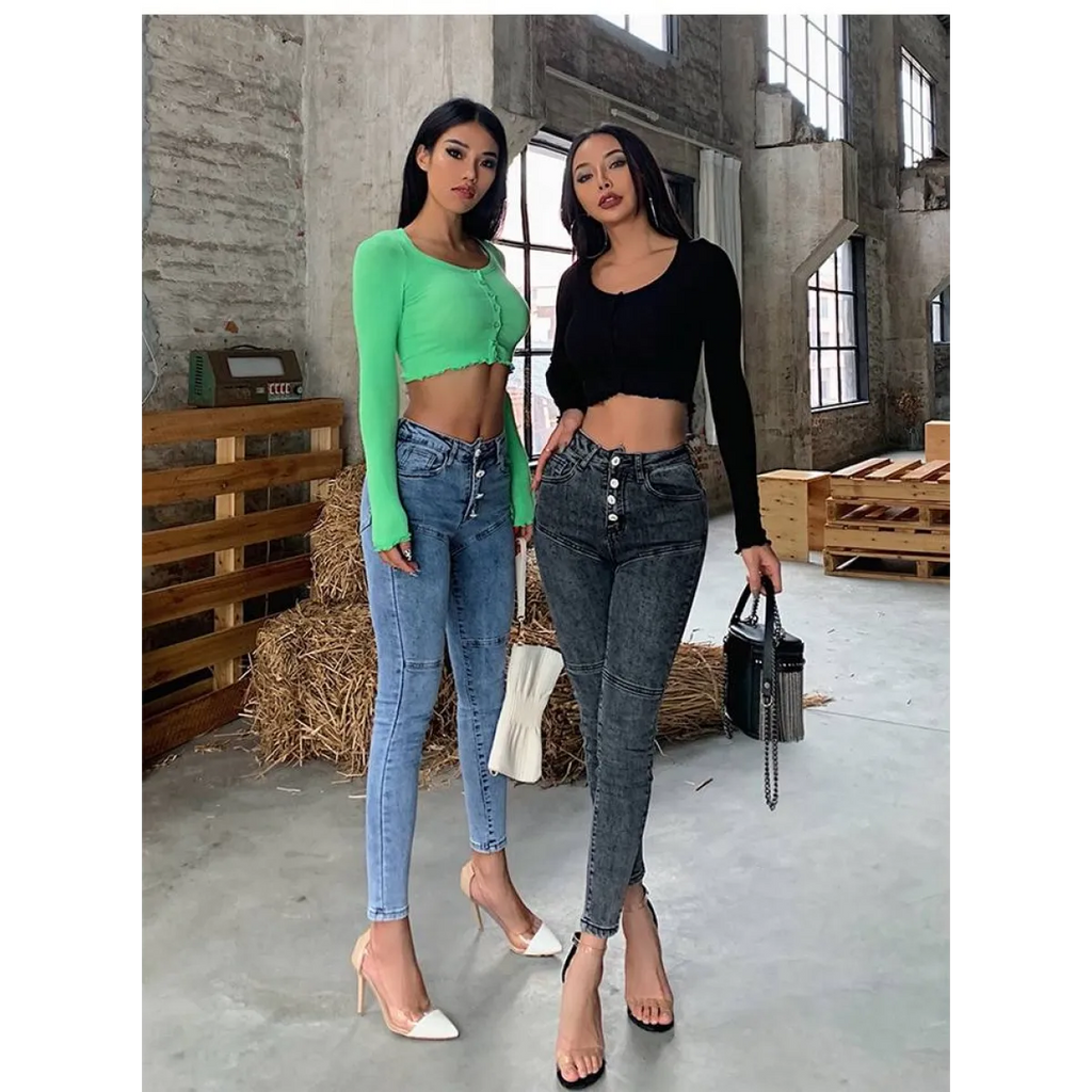 Women's High Waist Skinny Jeans