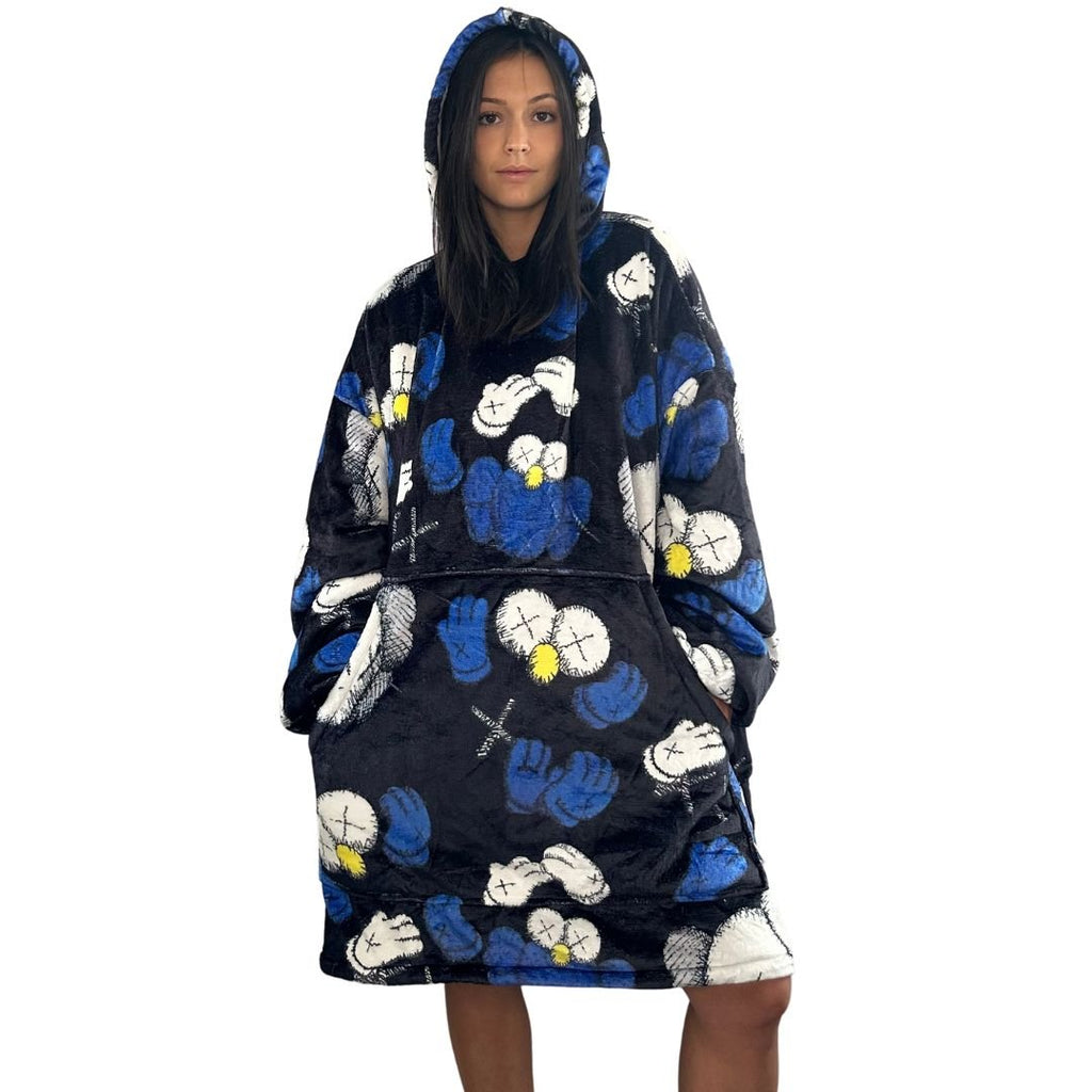 KAWS & ELMO Wearable Blanket Hoodie for Kids & Adults