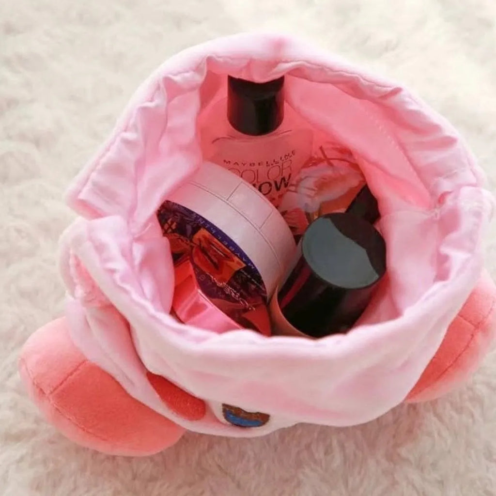 Kawaii Star Kirby Plush Cosmetic Bag