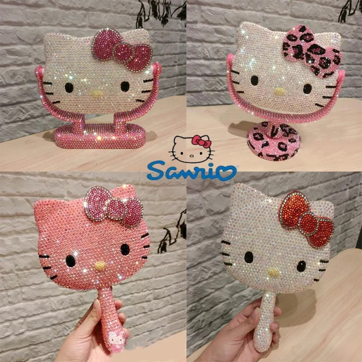 Hello Kitty Rhinestone Bling Makeup Mirror