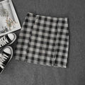 Korean Colored Plaid Skirt