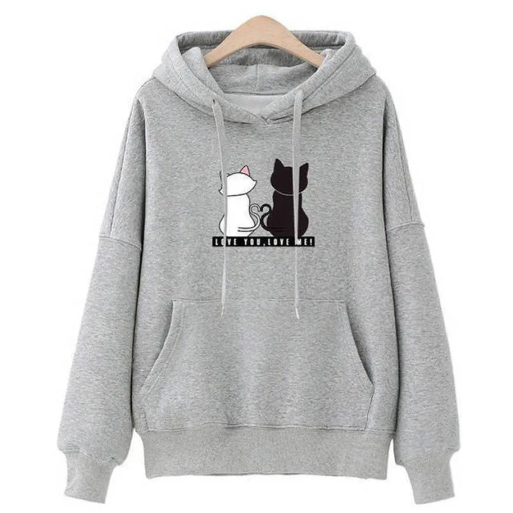 Love You. Love Me! Cat Hoodie