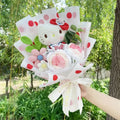 Kuromi Plush Flower Bouquet – Kawaii Handmade Gift for Valentine