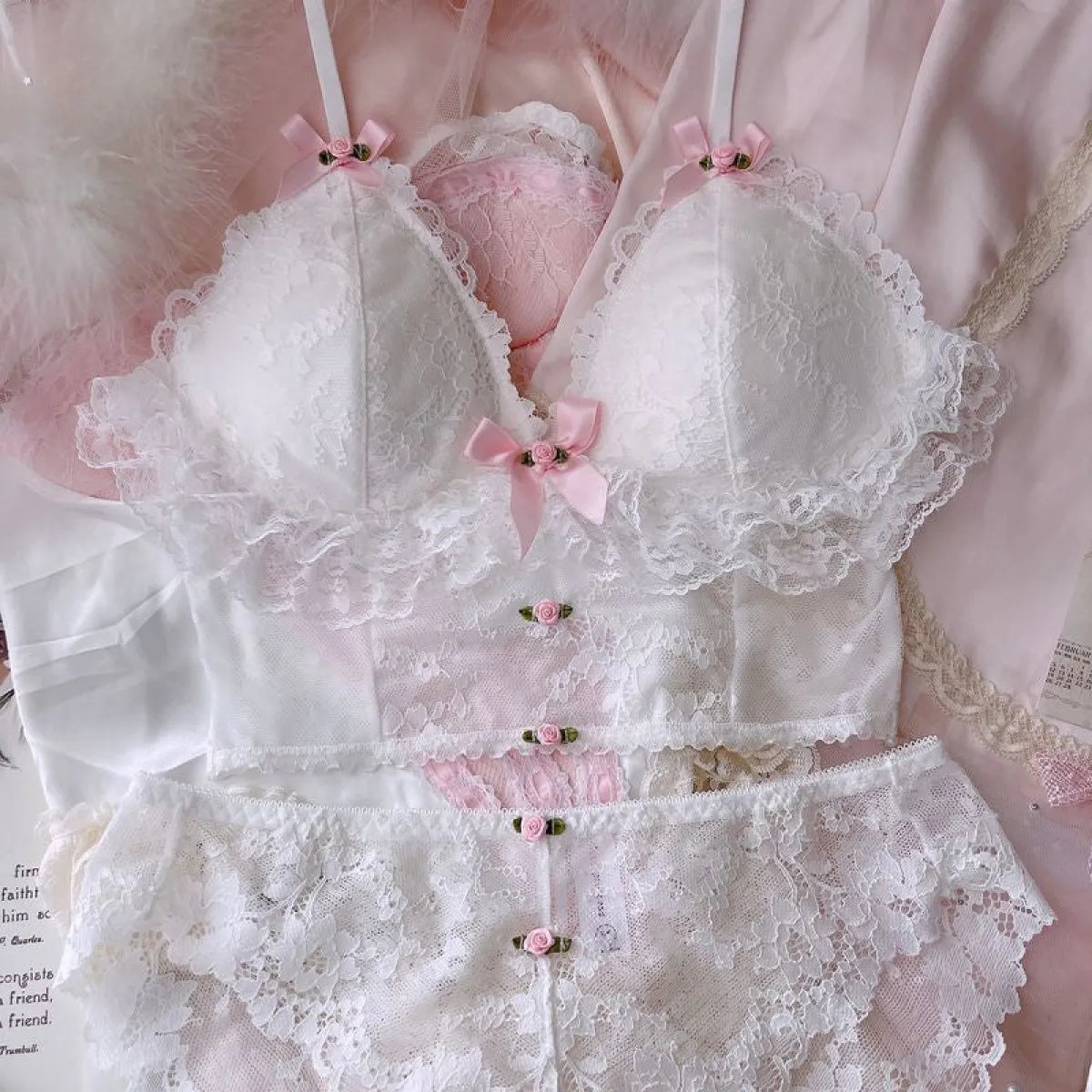 Sweet Lace Bow Lingerie Set