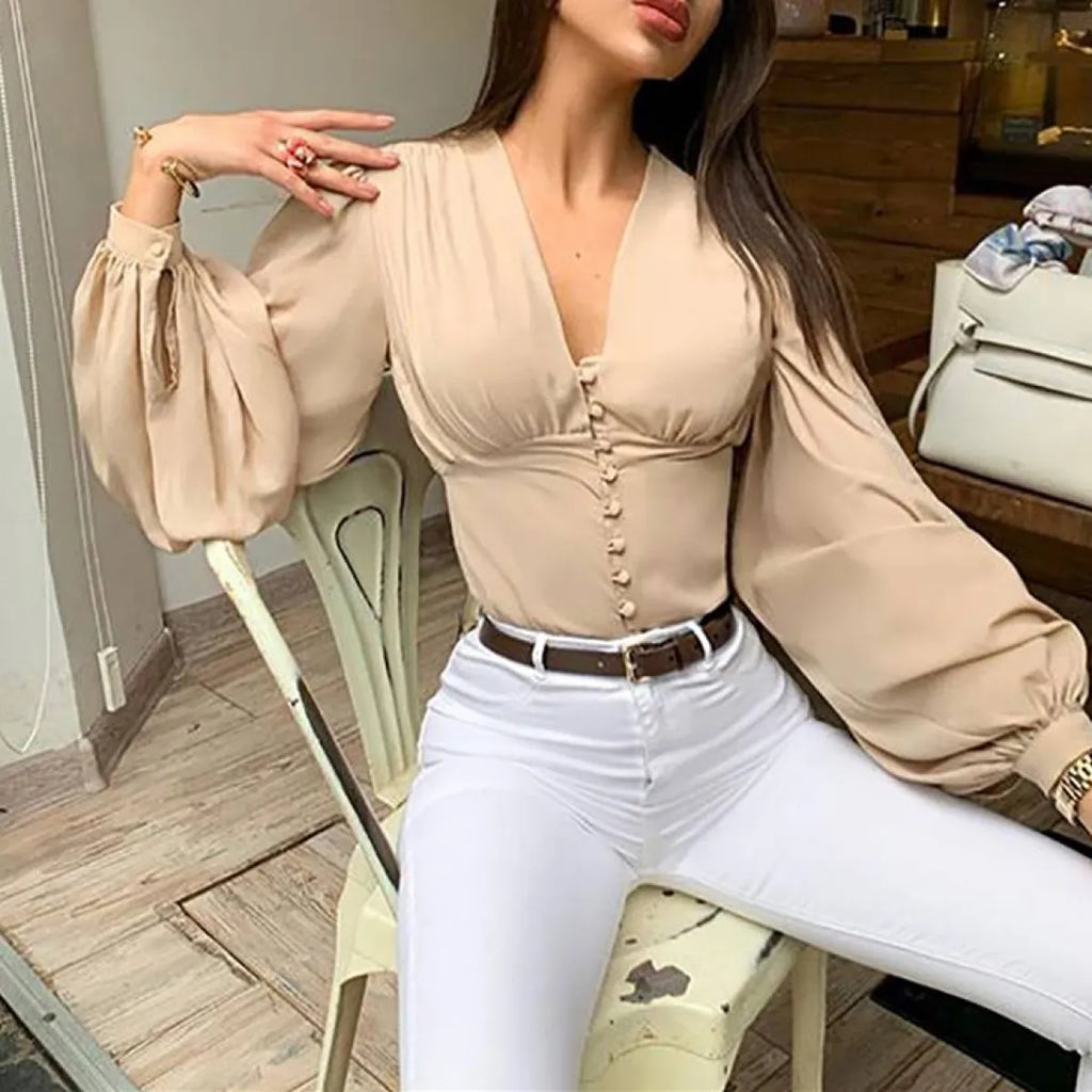 Long-sleeved Korean Blouse