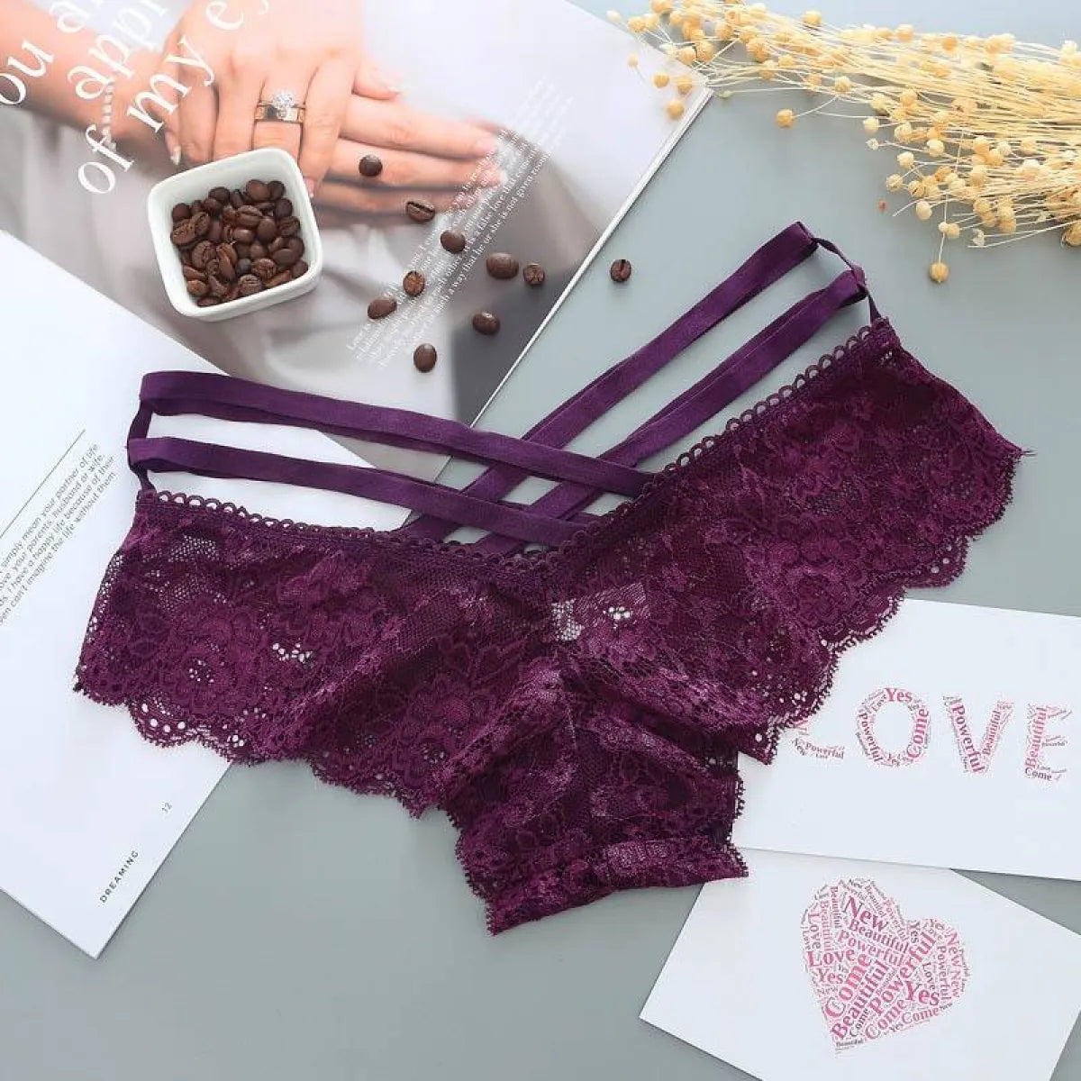 Low-Rise Panties With Cross Straps