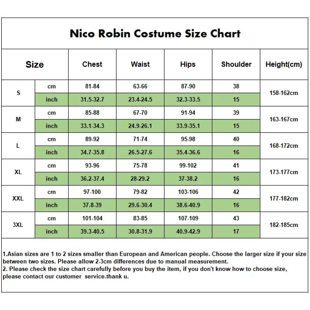 Nico Robin Cosplay Costume – One Piece Top and Skirt Outfit