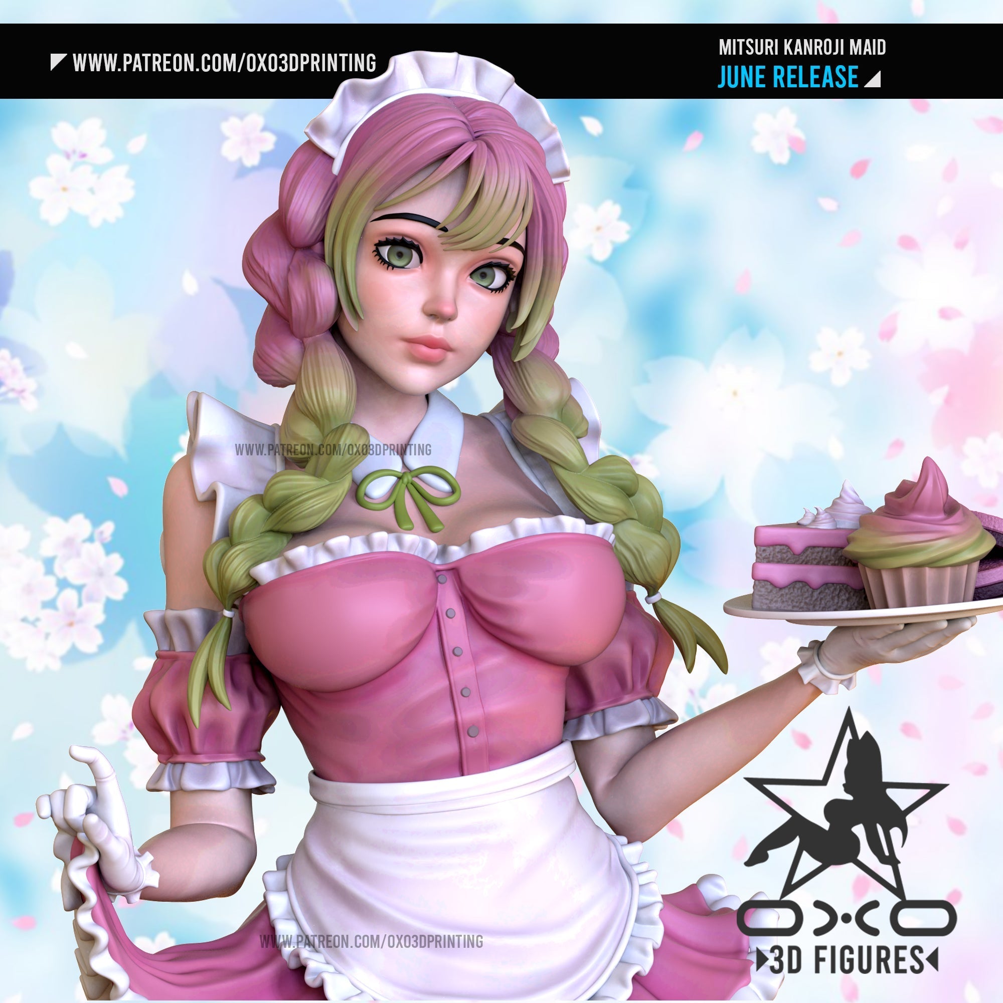 Mitsuri Maid - Demon Slayer / Kimetsu no Yaiba - (SFW/NSFW 18+) 1:10 Scale