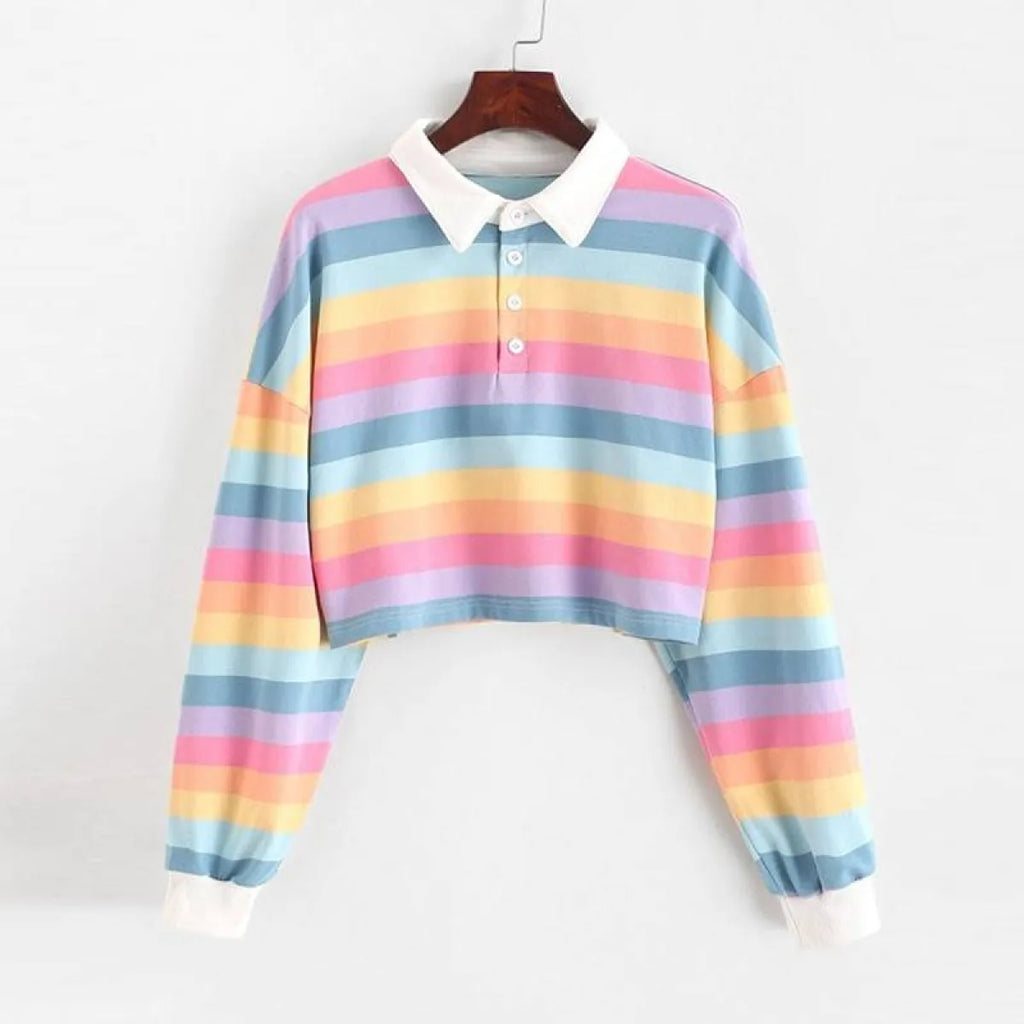 Pastel Stripe Crop Top