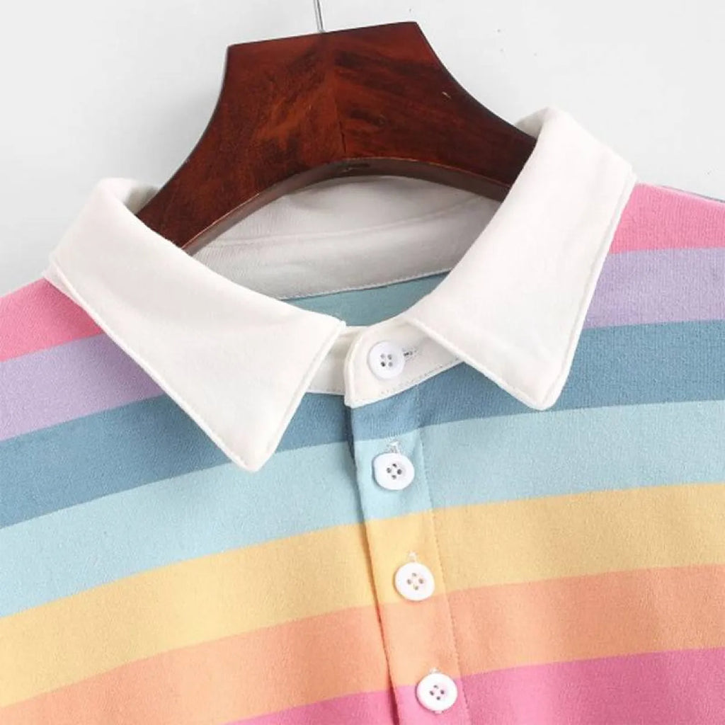 Pastel Stripe Crop Top