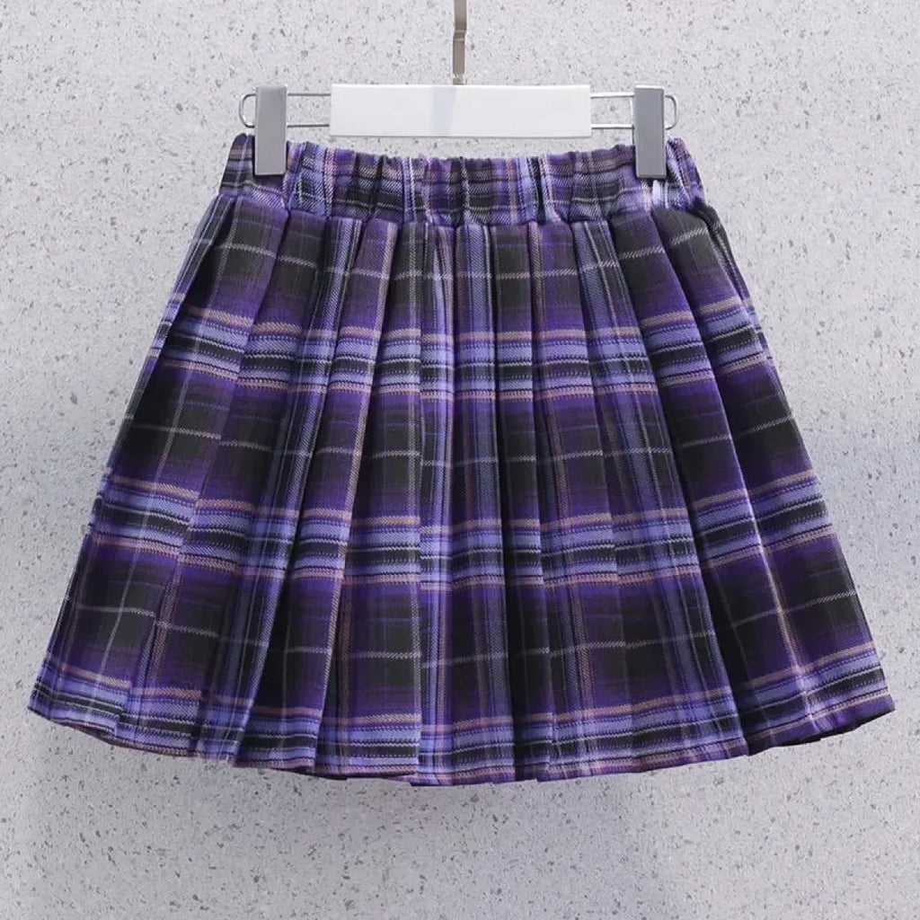 Kuromi Short-Sleeved Shirt and Pleated Skirt Set