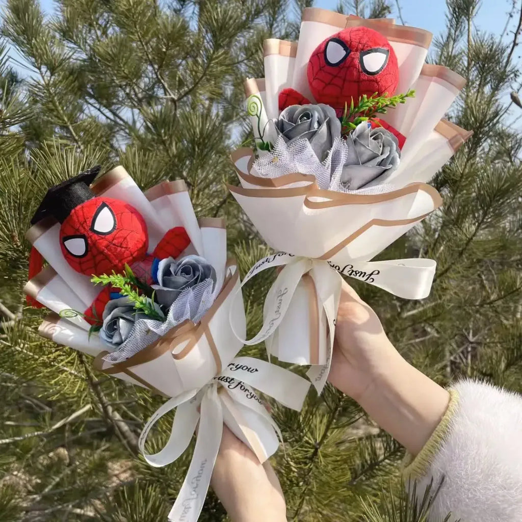 Superhero Plush Bouquet – Spider-Man & Captain America Gift Set