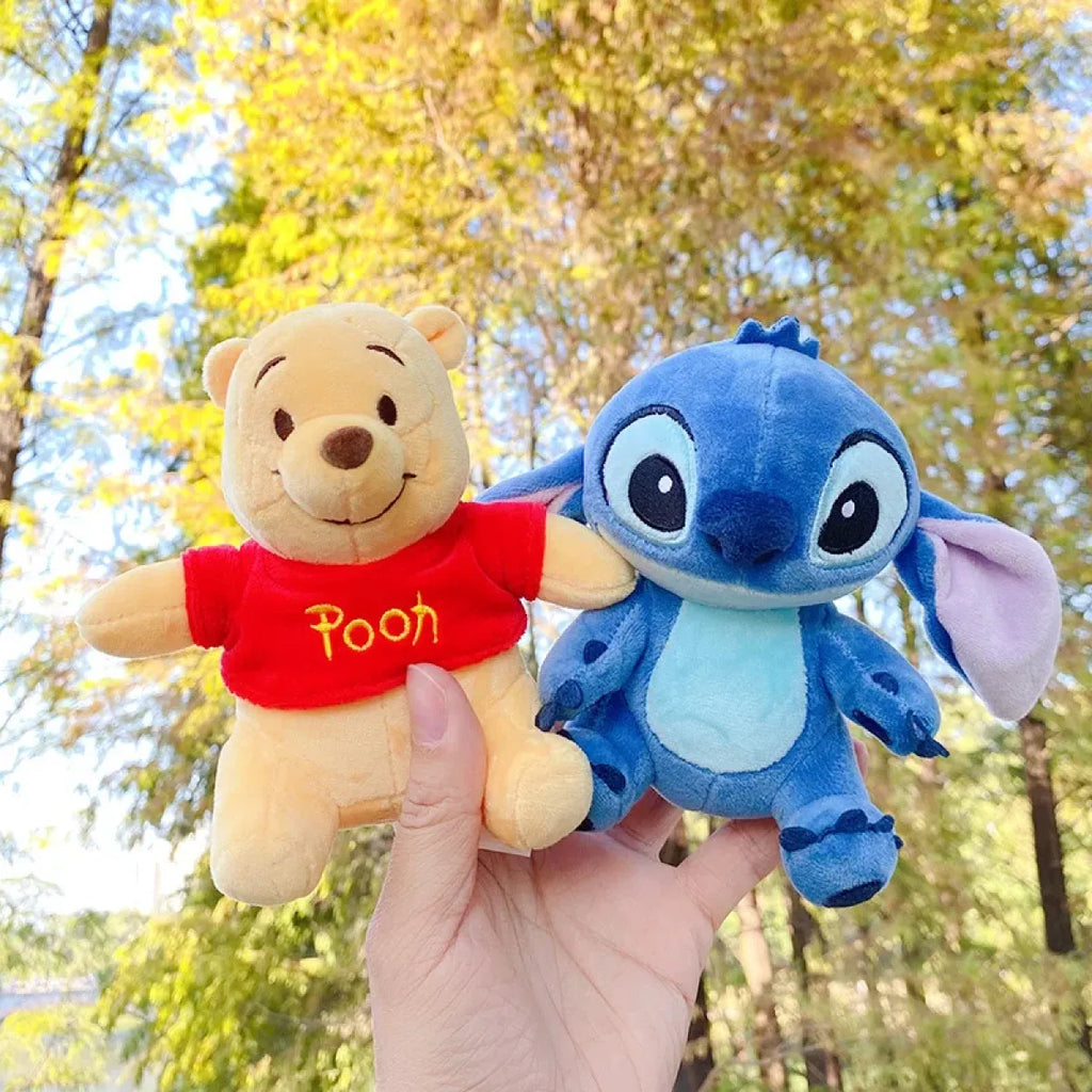 12cm Kawaii Stitch Plush Keychain – Blue & Purple Bag Charm Accessory