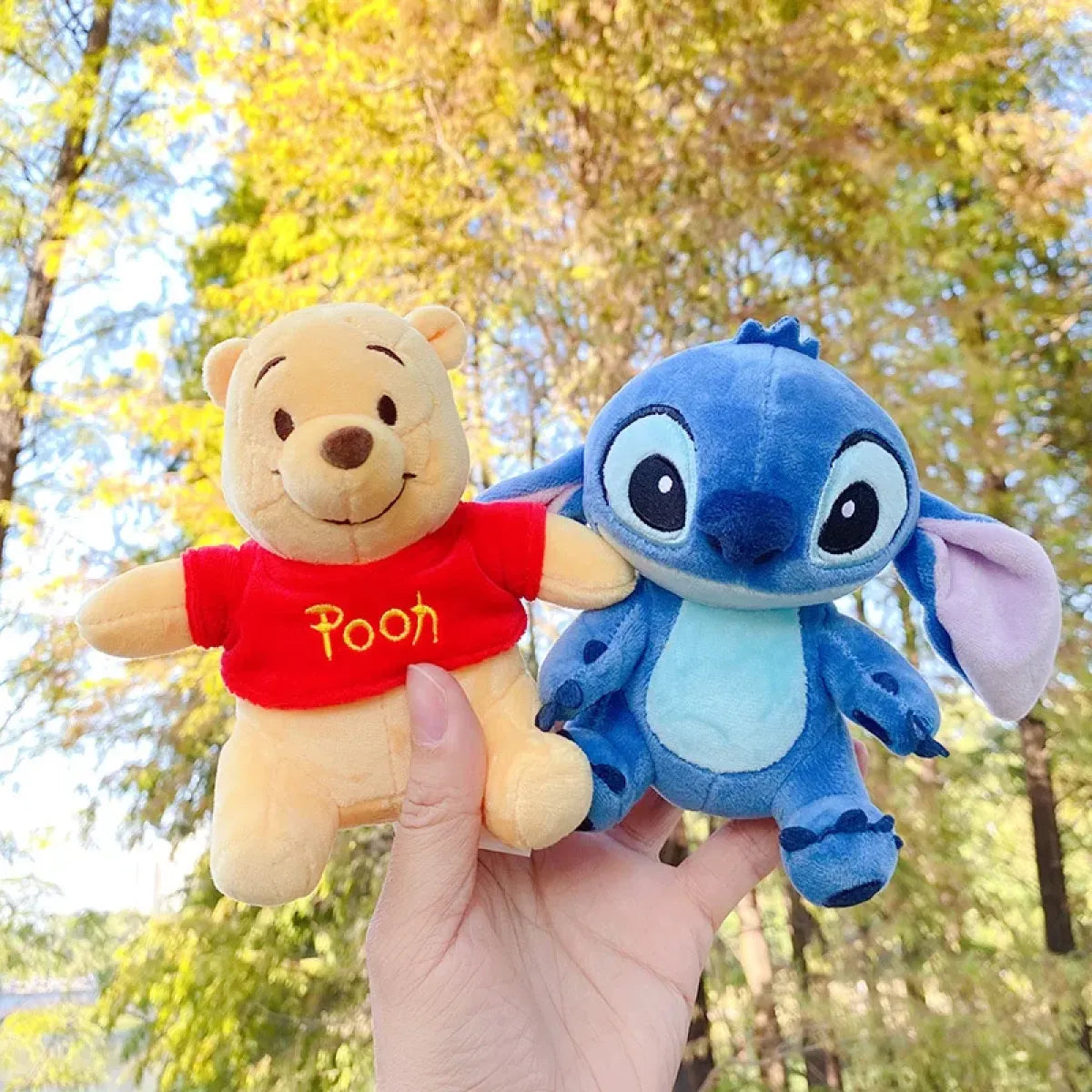12cm Kawaii Stitch Plush Keychain – Blue & Purple Bag Charm Accessory
