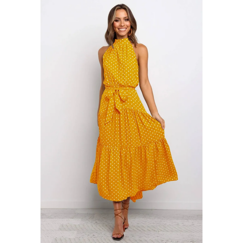 Polka Dot Halter Dress