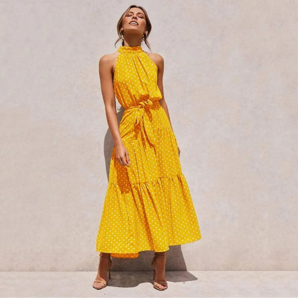 Polka Dot Halter Dress