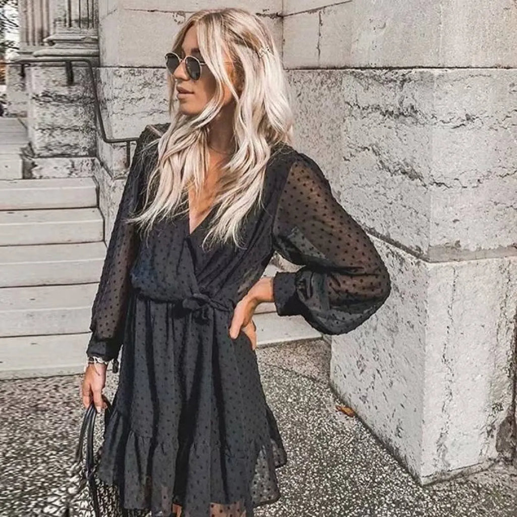 Korean Ruffle Mini Dress