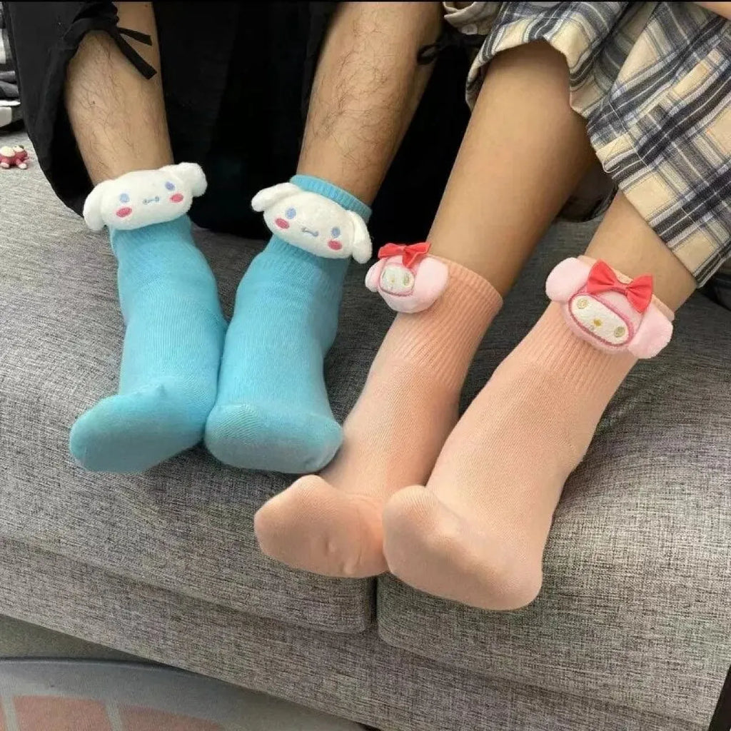 Sanrio Kuromi Doll Socks - Kawaii Anime Fashion