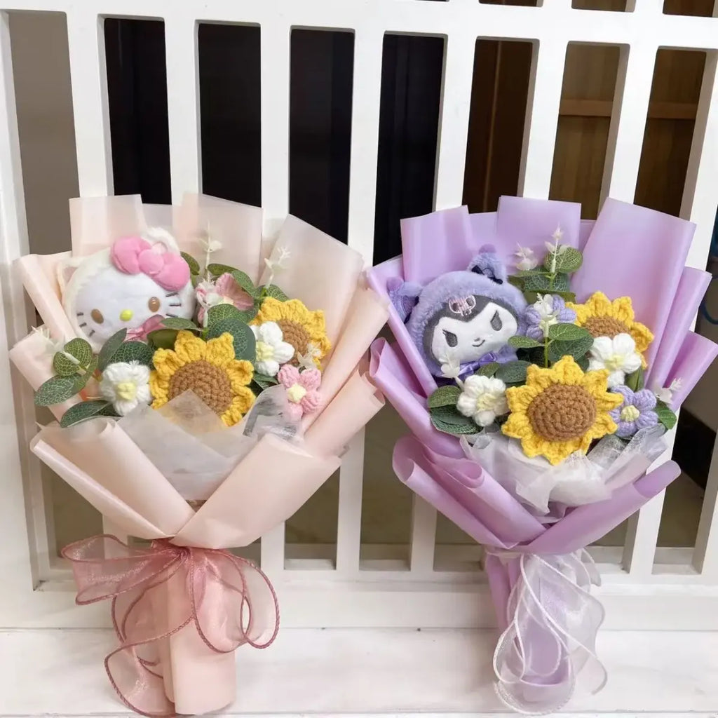Sanrio Plush Flower Bouquet – Hello Kitty & Kuromi Gift Set