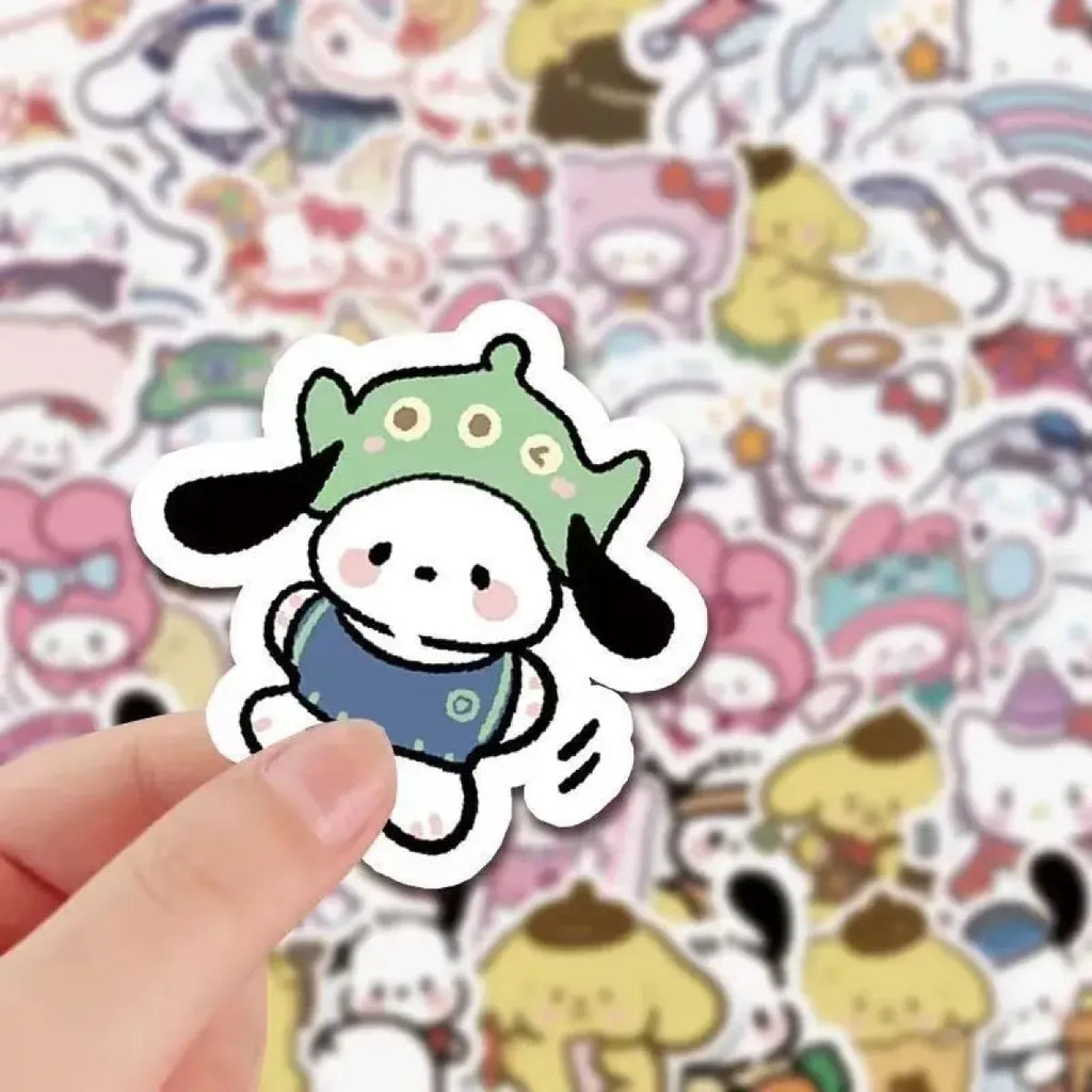 100pcs Sanrio Stickers - Cute Notebook & Ledger Decoration