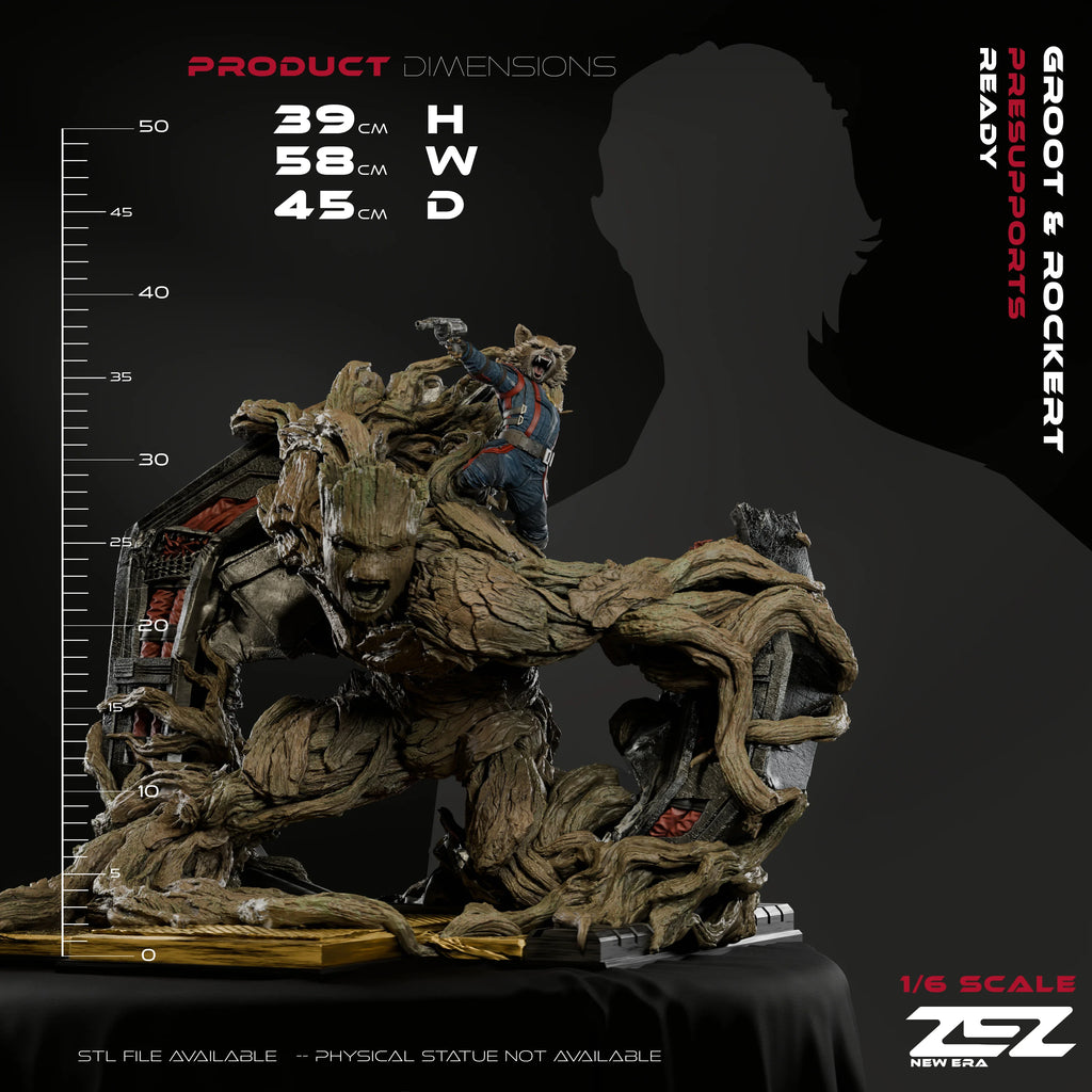 Rocket and Groot - Guardians of the Galaxy / Marvel - 1:6 Scale, Busts