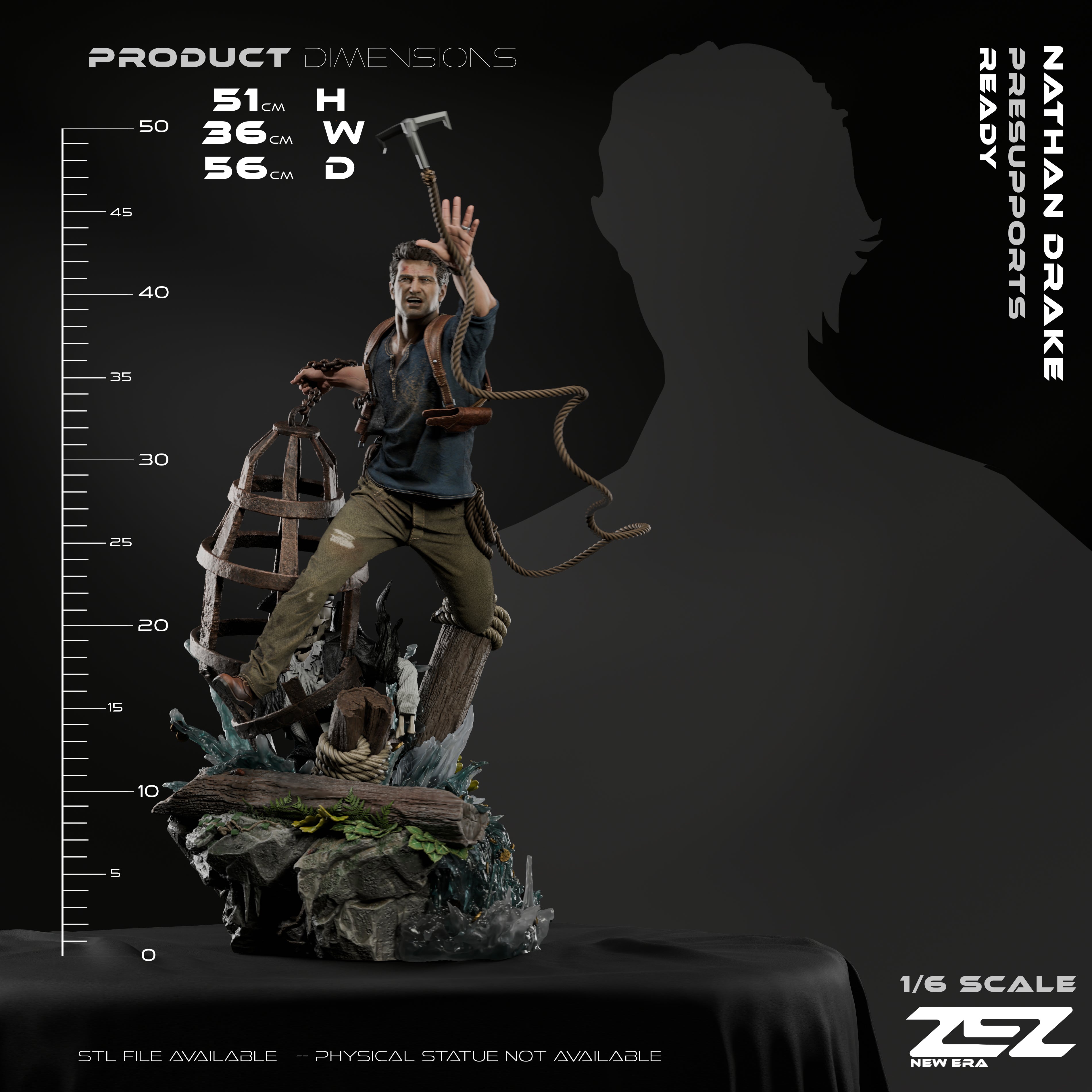 Nathan Drake - Uncharted - 1:6 Scale, Bust