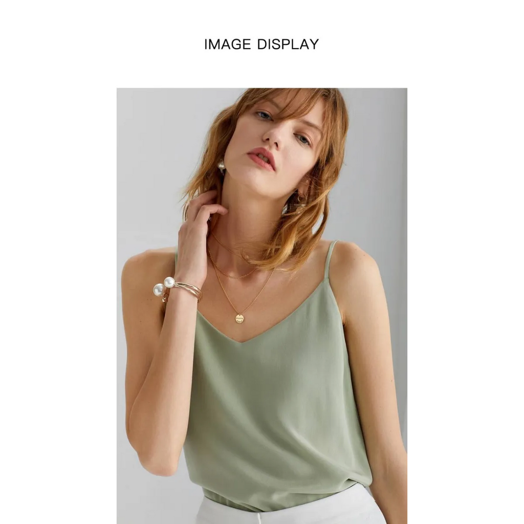 Sleeveless V-Neck Tops