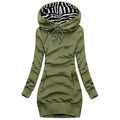 Casual Sweater Dress - Slim Fit Long Sleeve Pullover Sweatshirt