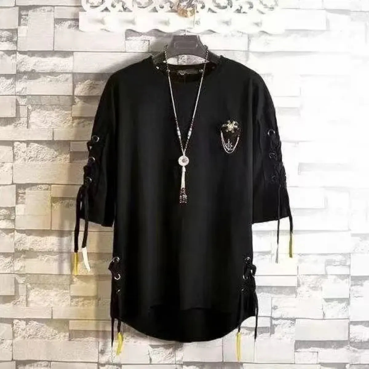 Techwear Lace-Up T-Shirt