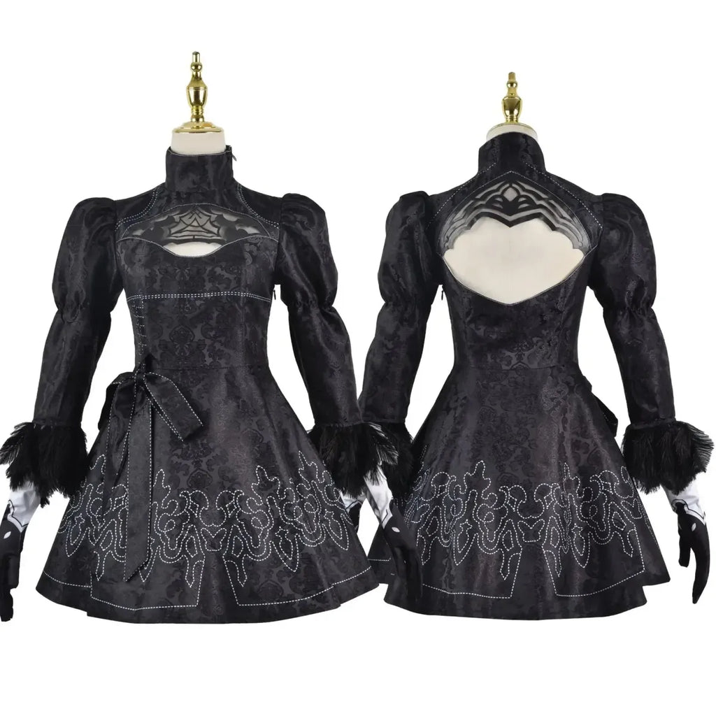 NieR: Automata 9S & 2B Cosplay Costume with Wig and Accessories