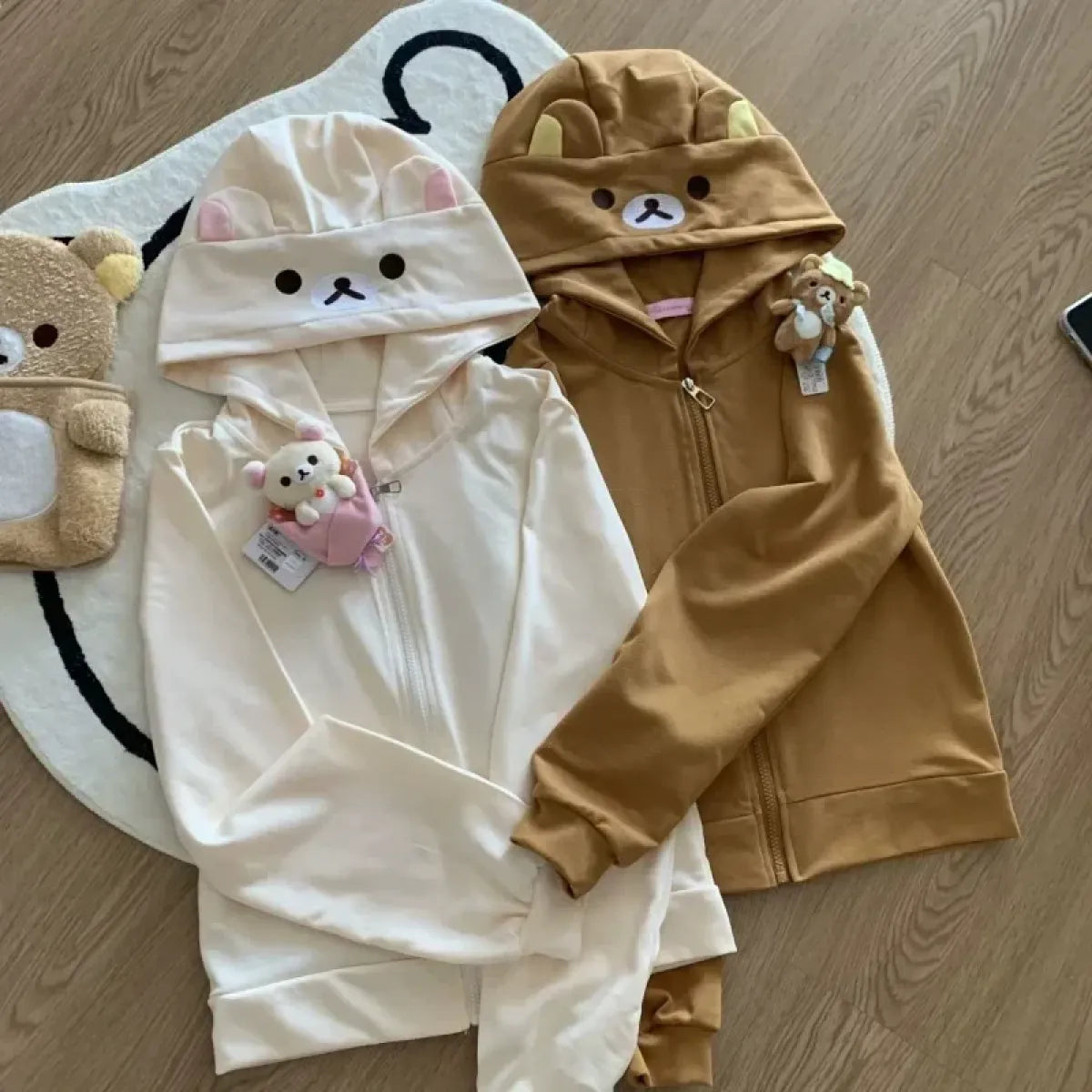 Y2K Harajuku Kawaii Hoodie – Sweet Soft Girl Zipper Cartoon Jacket