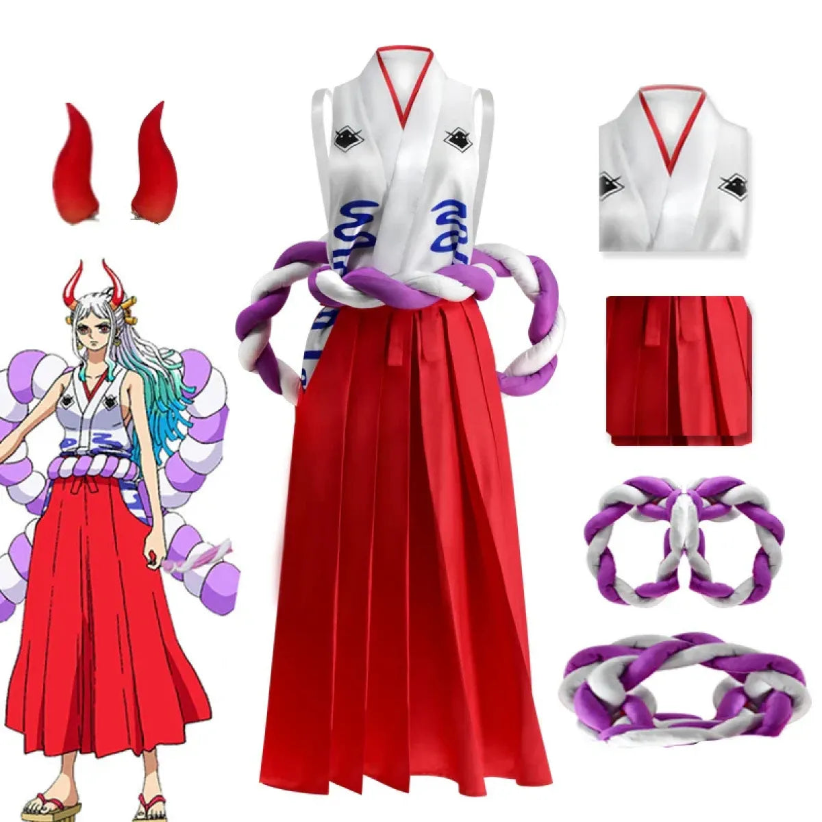 One Piece Yamato Cosplay - Kimono Uniform & Wig