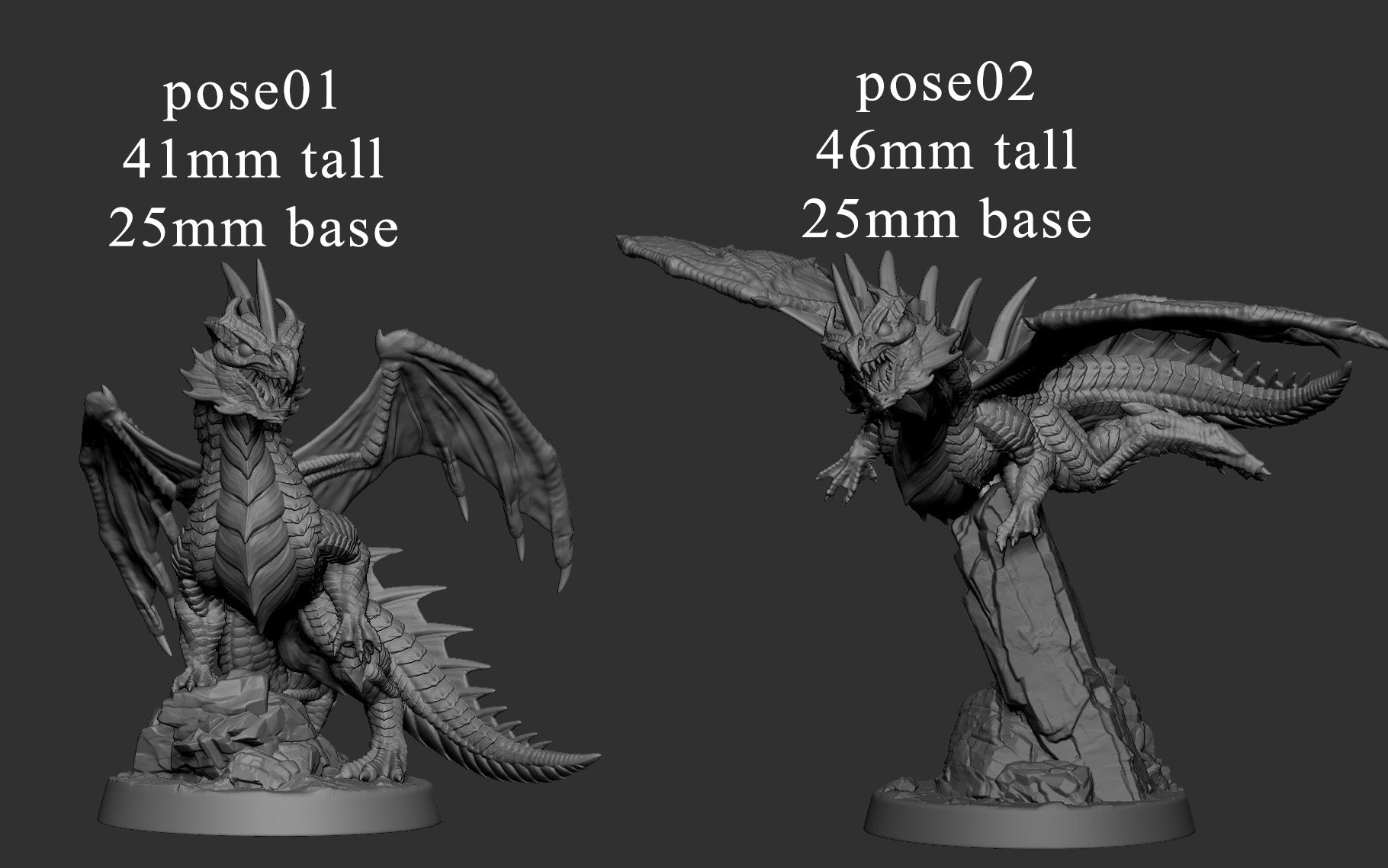 Young (Wyrmling) Red Dragon Miniatures